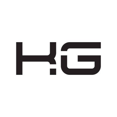 kg ilk harf vektör logo simgesi