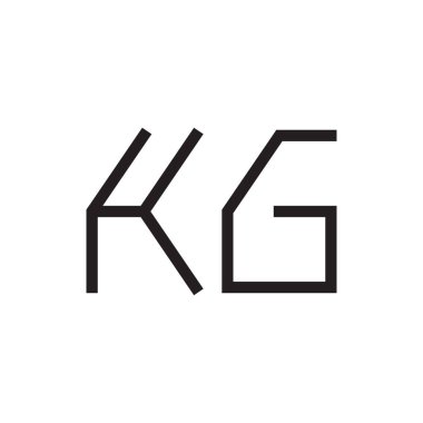 kg ilk harf vektör logo simgesi