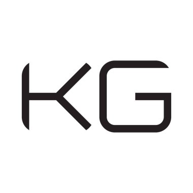 kg ilk harf vektör logo simgesi