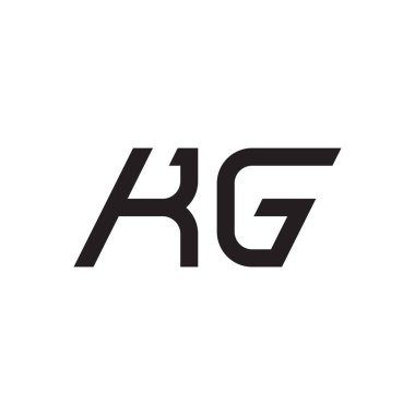 kg ilk harf vektör logo simgesi