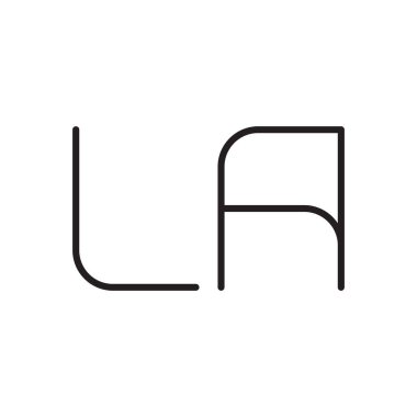 la ilk harf vektör logo simgesi