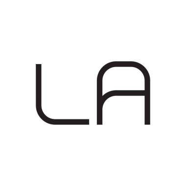 la ilk harf vektör logo simgesi