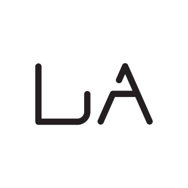 la ilk harf vektör logo simgesi