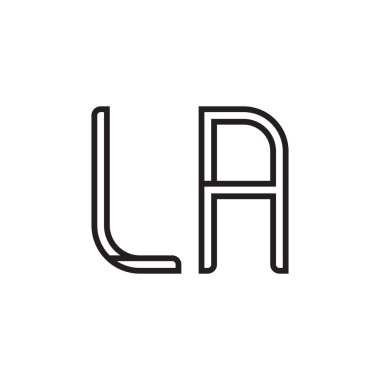 la ilk harf vektör logo simgesi