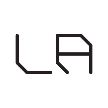 la ilk harf vektör logo simgesi