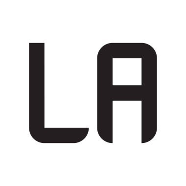 la ilk harf vektör logo simgesi