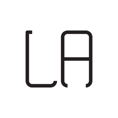 la ilk harf vektör logo simgesi