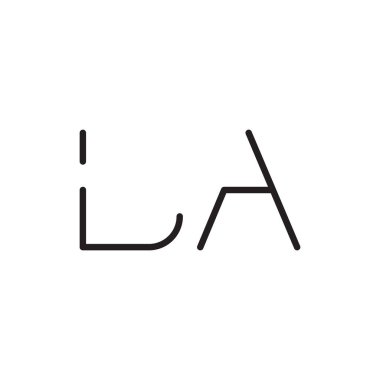 la ilk harf vektör logo simgesi