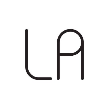 la ilk harf vektör logo simgesi