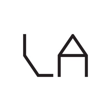 la ilk harf vektör logo simgesi