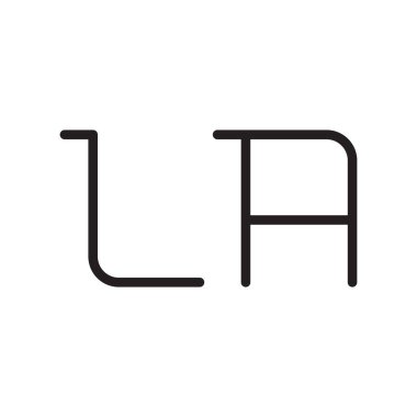 la ilk harf vektör logo simgesi