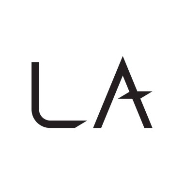 la ilk harf vektör logo simgesi