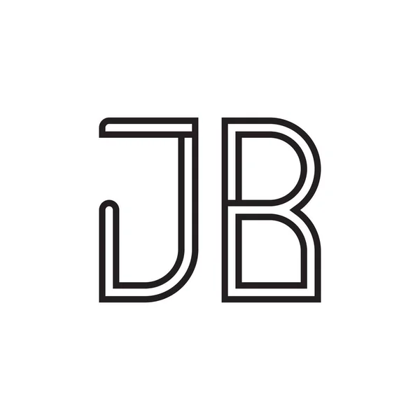 Jb初期文字ベクトルロゴアイコン — ストックベクタ