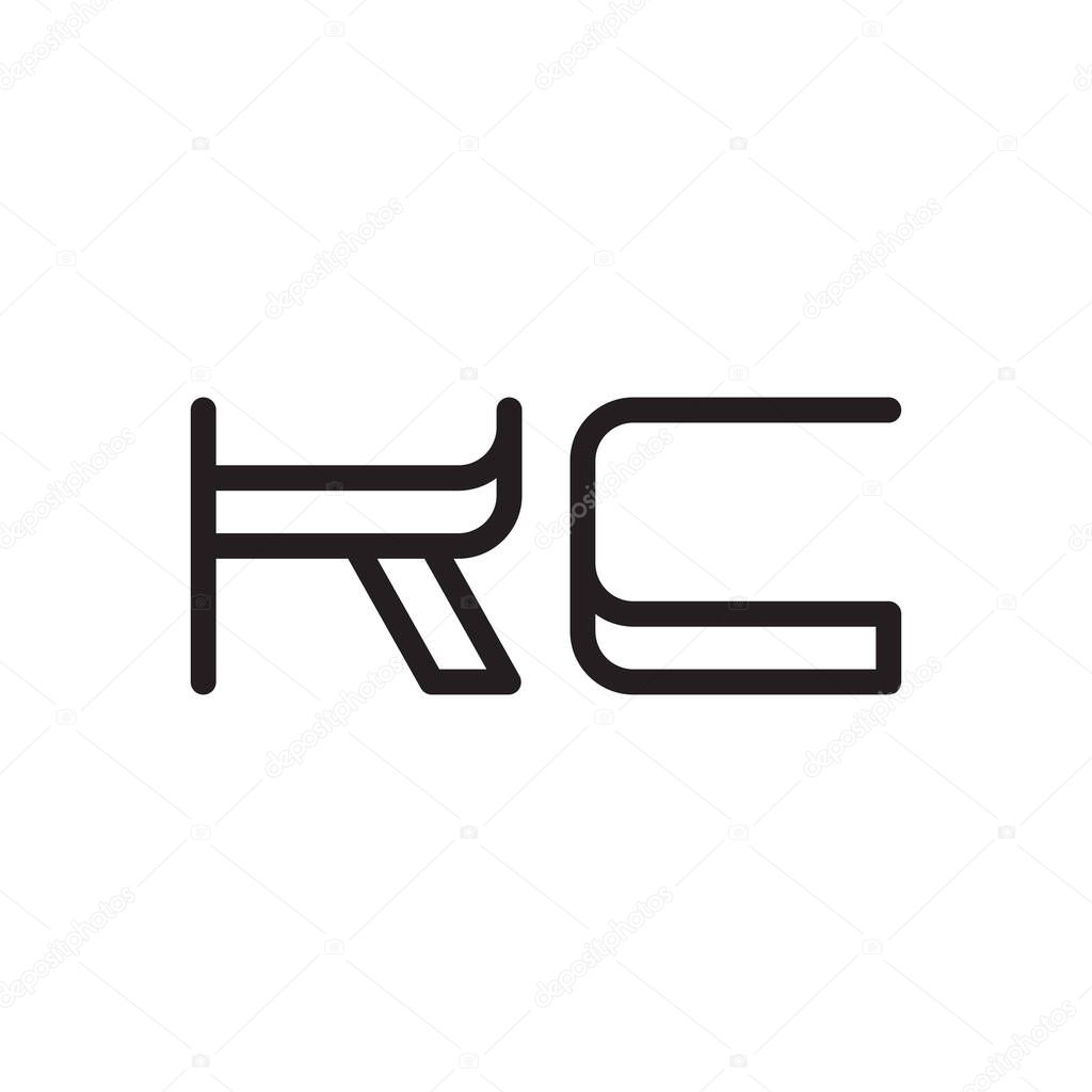 Kc initial letter vector logo icon