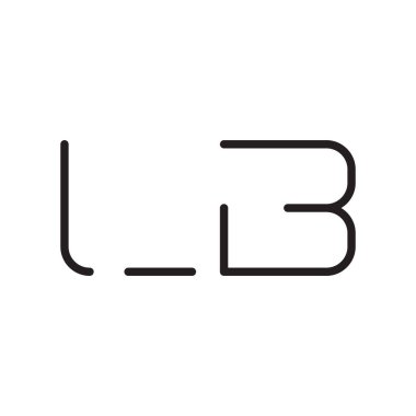 lb ilk harf vektör logo simgesi