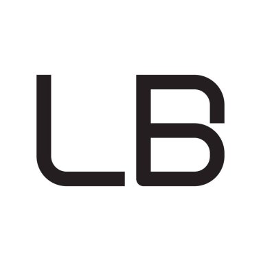 lb ilk harf vektör logo simgesi