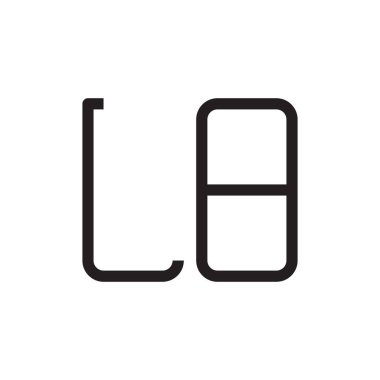 lb ilk harf vektör logo simgesi