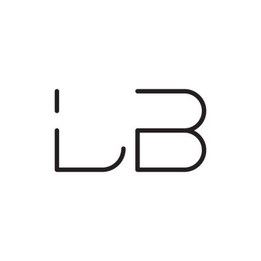 lb ilk harf vektör logo simgesi
