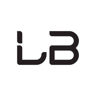 lb ilk harf vektör logo simgesi