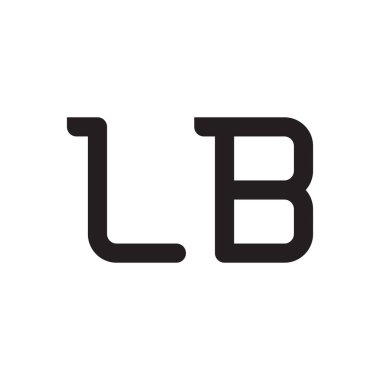lb ilk harf vektör logo simgesi