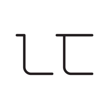 Ic ilk harf vektör logo simgesi