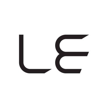 le ilk harf vektör logo simgesi