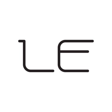 le ilk harf vektör logo simgesi