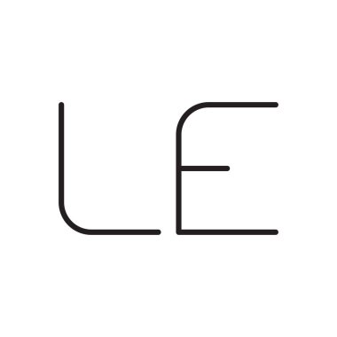 le ilk harf vektör logo simgesi