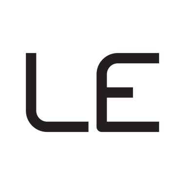 le ilk harf vektör logo simgesi