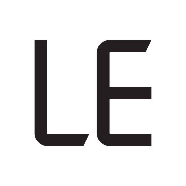 le ilk harf vektör logo simgesi