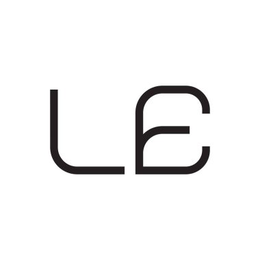 le ilk harf vektör logo simgesi