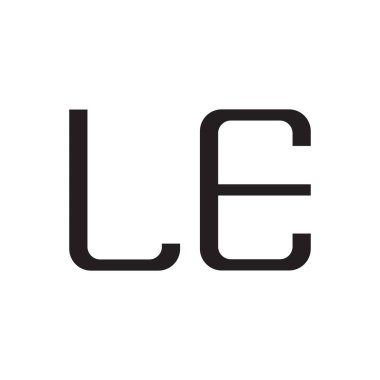 le ilk harf vektör logo simgesi