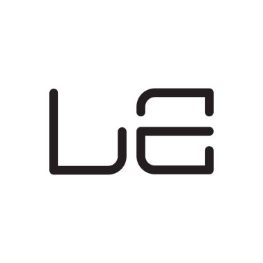 le ilk harf vektör logo simgesi