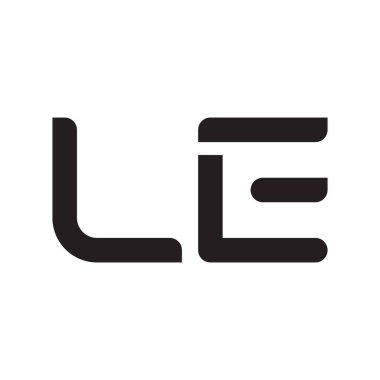 le ilk harf vektör logo simgesi