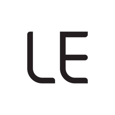 le ilk harf vektör logo simgesi