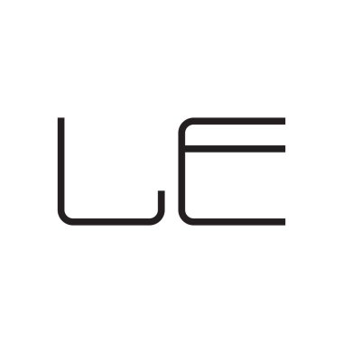 le ilk harf vektör logo simgesi