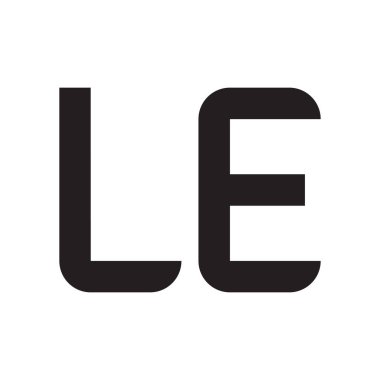 le ilk harf vektör logo simgesi