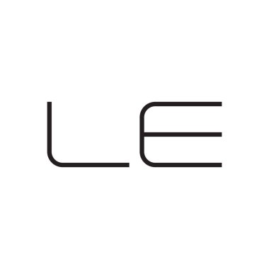 le ilk harf vektör logo simgesi