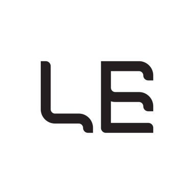 le ilk harf vektör logo simgesi