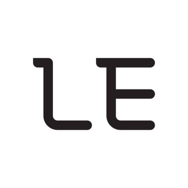 le ilk harf vektör logo simgesi