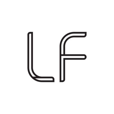 Eğer ilk harf vektör logo simgesi