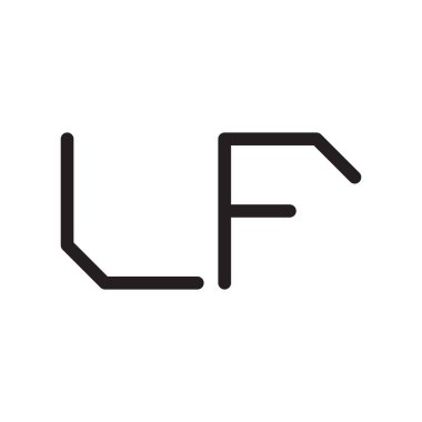 Eğer ilk harf vektör logo simgesi