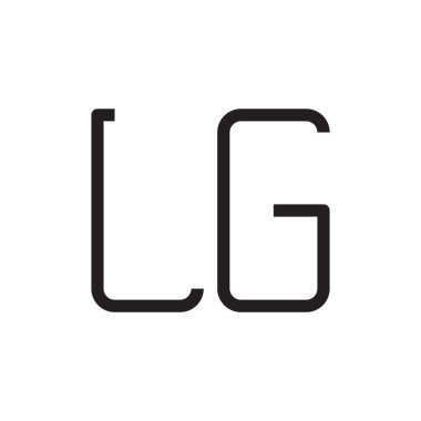 Ig ilk harf vektör logo simgesi