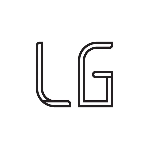 Lg頭文字ベクトルロゴアイコン — ストックベクタ