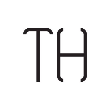 ilk harf vektör logosu simgesi