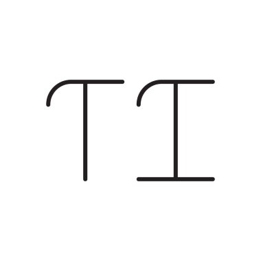 ti ilk harf vektör logo simgesi