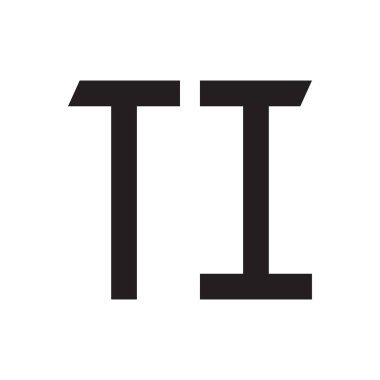 ti ilk harf vektör logo simgesi