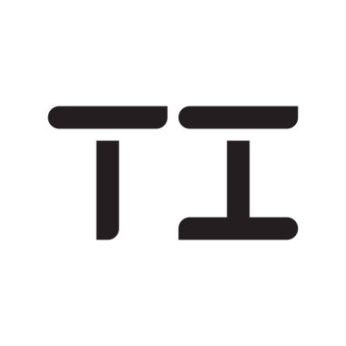 ti ilk harf vektör logo simgesi