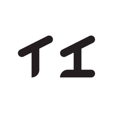 ti ilk harf vektör logo simgesi