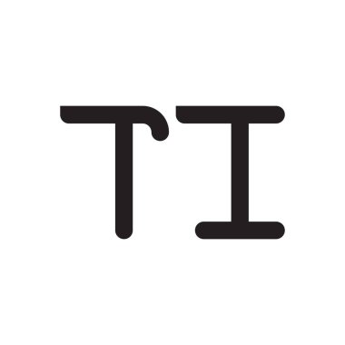 ti ilk harf vektör logo simgesi